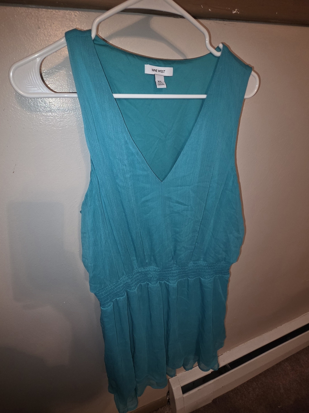 Nine West Teal V-Neck Sleeveless Camisole